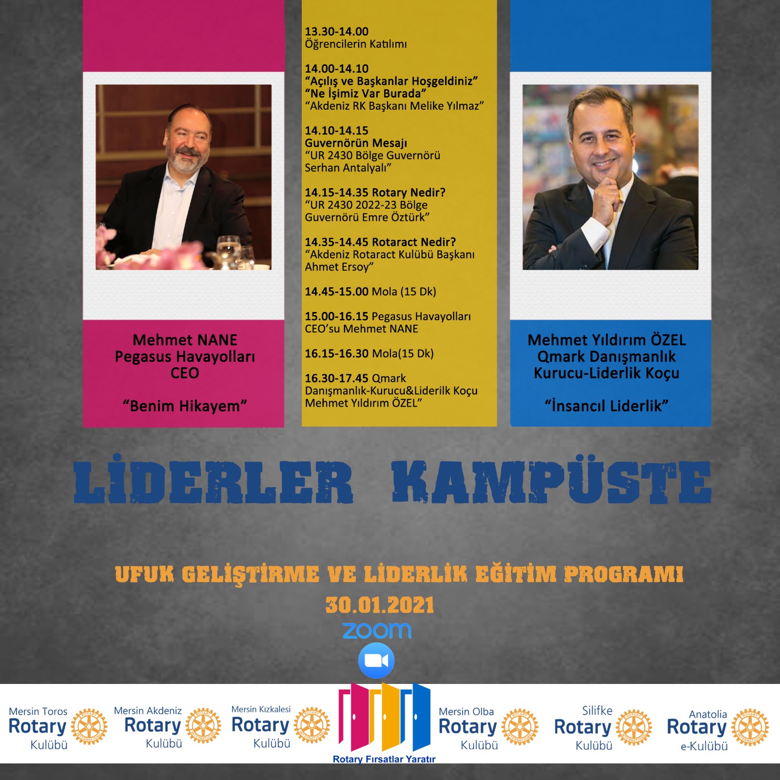 AKDENİZ ROTARY KULÜBÜ / LİDERLER KAMPÜSDE