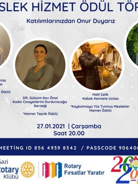 ANKARA GAZİ ROTARY KULÜBÜ - MESLEK HİZMET ÖDÜLLERİ 