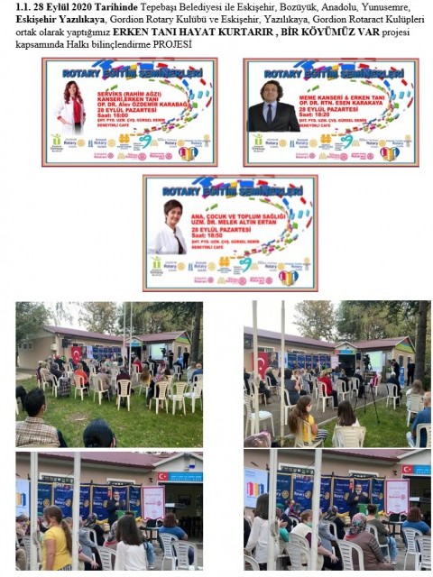 Yazılıkaya Rotary Kulübü/Erken Tanı Hayat Kurtarır