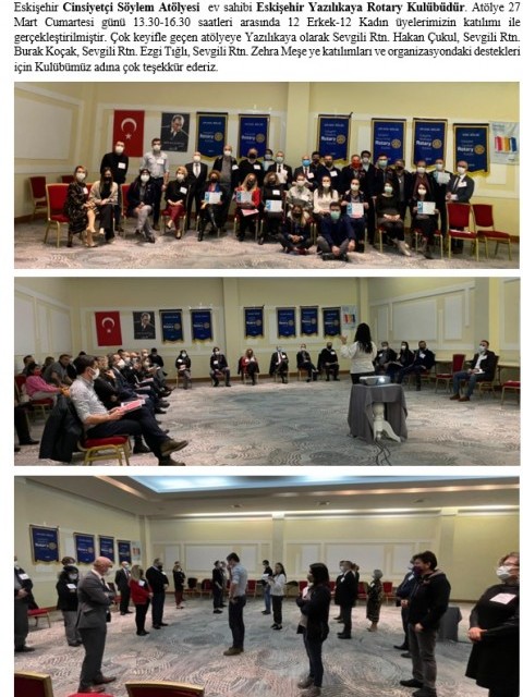 Yazılıkaya Rotary Kulübü/Cinsiyetçi Söylem Atölyesi