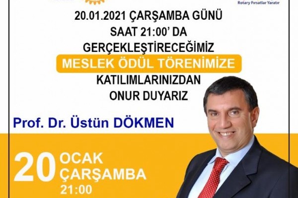 Eskişehir Gordion Rotary Kulübü Meslek Hizmet Ödül Töreni