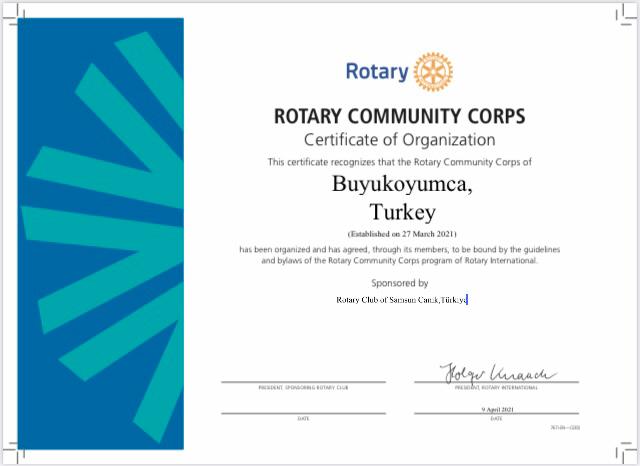 Samsun Canik Rotary Kulübü-Büyükoyumca Toplum Birliği