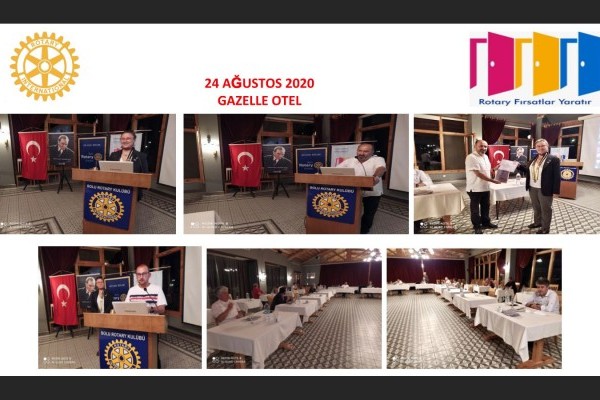 Bolu Rotary Kulübü'nün Konuğu Kızılay Bolu Şube Başkanı Muhsin Kınacı 24/08/2020