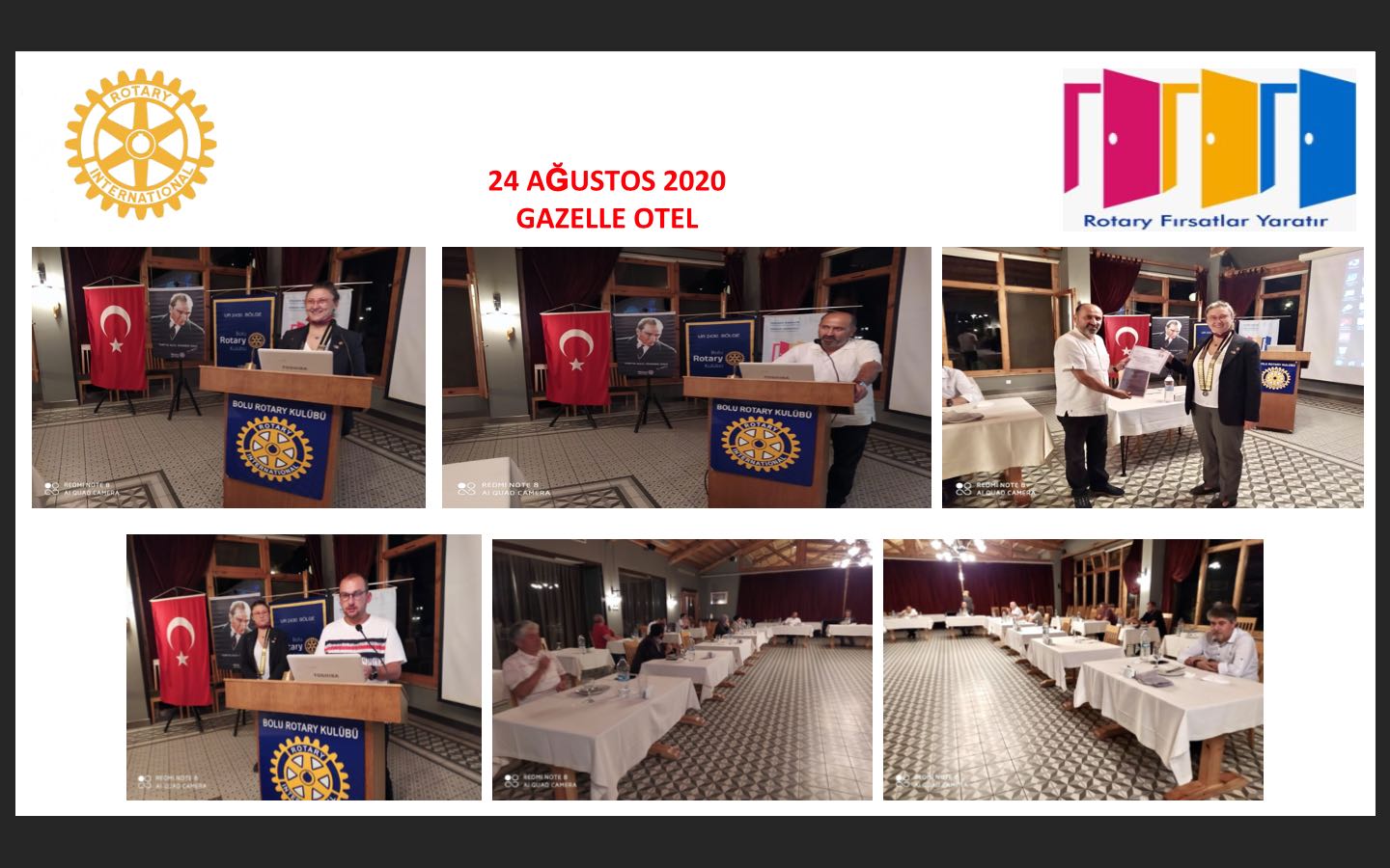 Bolu Rotary Kulübü'nün Konuğu Kızılay Bolu Şube Başkanı Muhsin Kınacı 24/08/2020