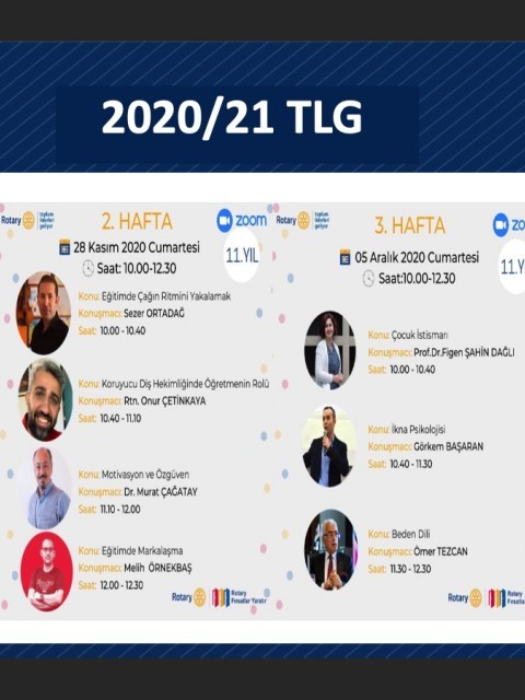 Bolu Rotary Kulübü TOPLUM LİDERLERİ GELİYOR PROJESİ BAŞLIYOR 21/10/2020
