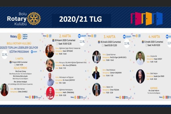 Bolu Rotary Kulübü TOPLUM LİDERLERİ GELİYOR PROJESİ BAŞLIYOR 21/10/2020