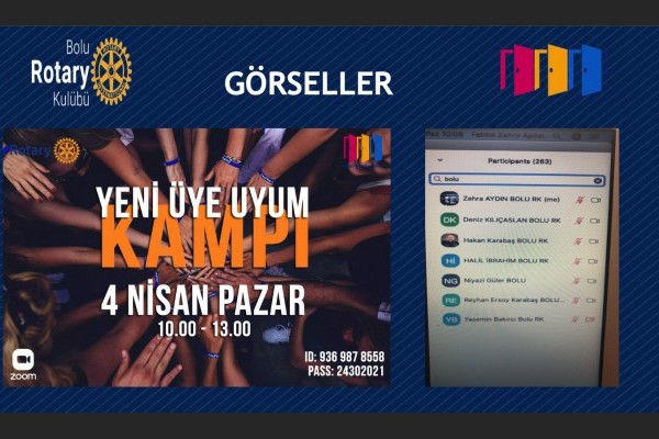 Bolu Rotary Kulübü  Yeni Üye Uyum Kampı 04/04/ 2021