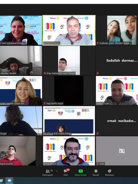Yazılıkaya Rotary Kulübü/Yeni kurulan 3 Interact kulüpleri ile Bilgilendirme toplantısı