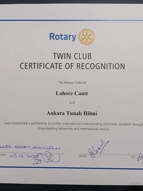 Ankara Tunalı Hilmi RK - İkiz Kulüp Protokolü