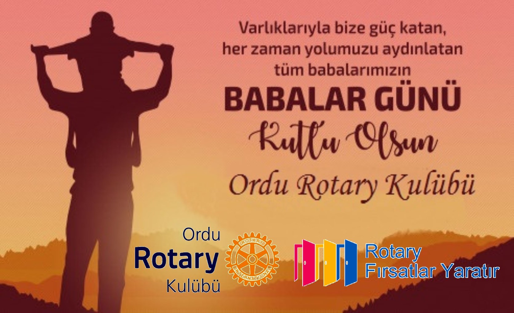 Babalar günü kutlu olsun..