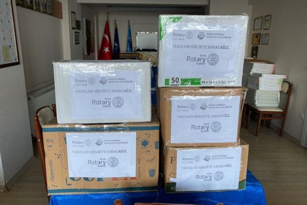 Ordu Rotary Kulübü tarafından Marmaris’teki afetzedelere yardım.