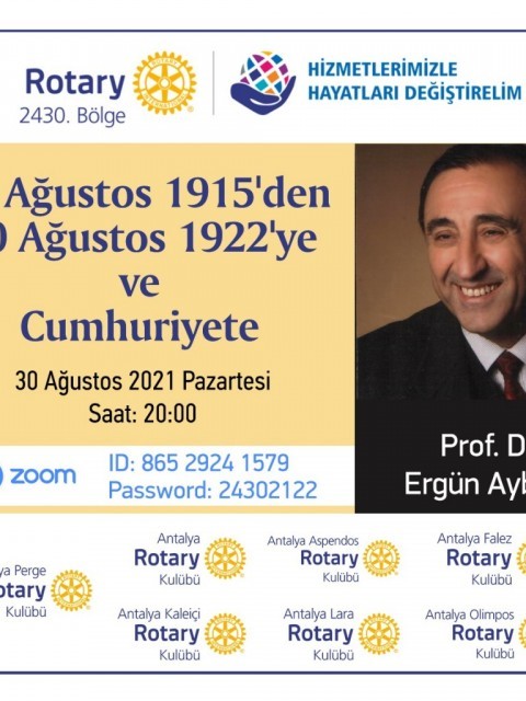 Perge Rotary 30 Ağustos Zafer Bayramı Antalya Intercity Toplantısı