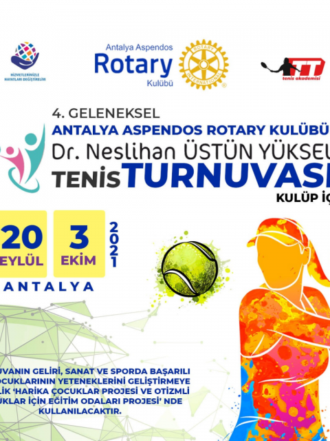 4.ASPENDOS ROTARY KULÜBÜ DR.NESLİHAN ÜSTÜN YÜKSEL TENİS TURNUVASI