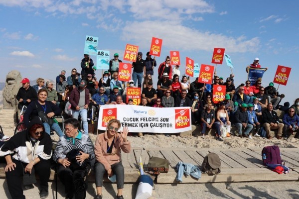 END TO CHILD POLIO SAID ON THE TOP OF MOUNTAIN NEMRUT AND AT THE ZERO POINT OF HISTORY