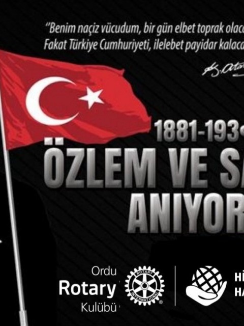 10 KASIM ATATÜRK'ÜN ÖLÜM YIL DÖNÜMÜNÜ ÖZLEM VE SAYGI İLE ANIYORUZ.