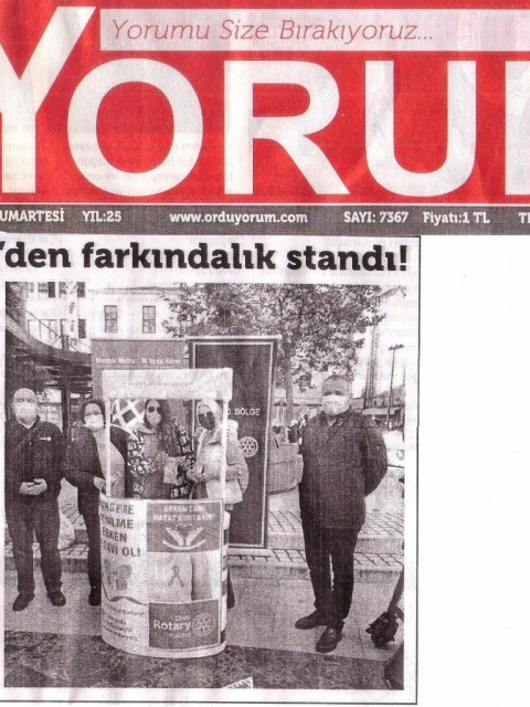 ORDU ROTARY’DEN MEME KANSERİNE KARŞI FARKINDALIK VE BİLİNÇLENDİRME