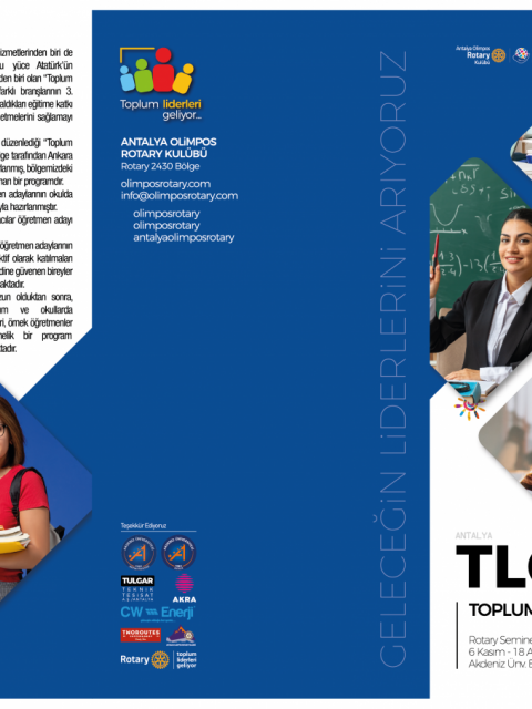 Antalya Olimpos Rotary Kulübü | "TLG | Toplum Liderleri Geliyor 2021 Antalya" Başlıyor...