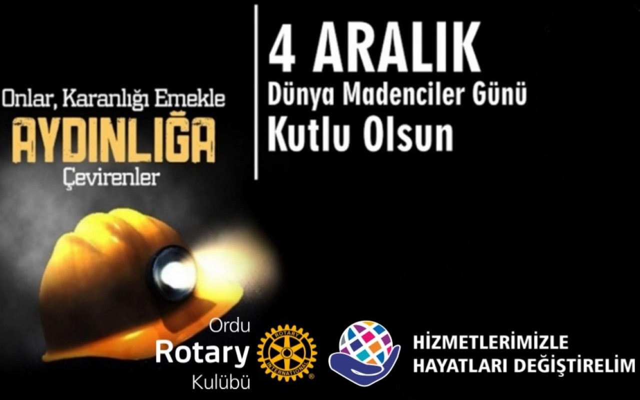 4 Aralık Dünya Madenciler Gününü Kutlarız. 