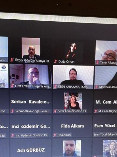 Eskişehir Gordion Rotary Kulübü ve Diğer Eskişehir Kulüpleri zoom toplantısı