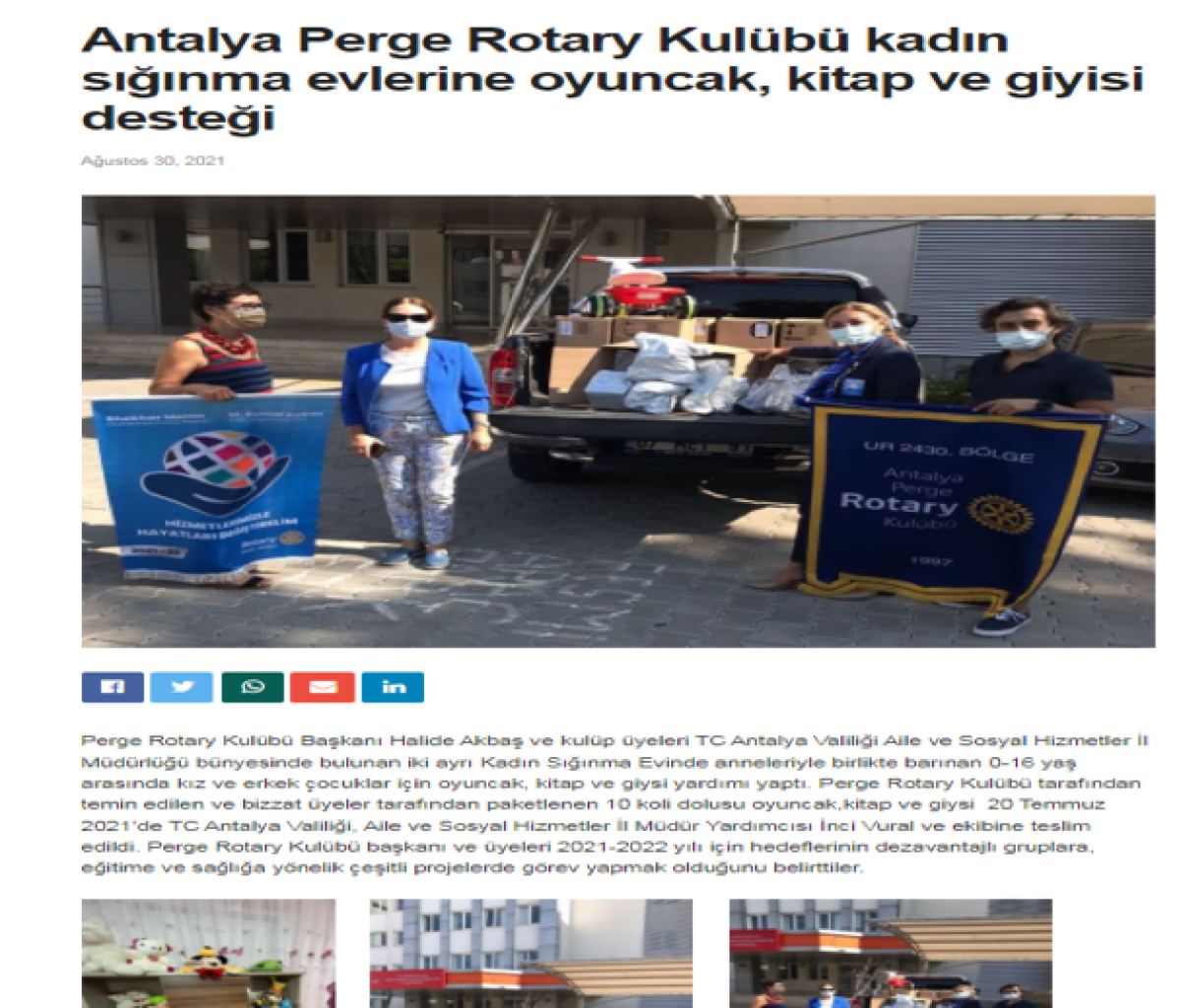 PERGE ROTARY KULUBÜ PROJELERİ BASINDA