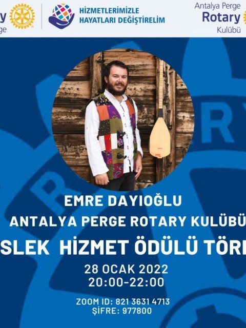 PERGE ROTARY MESLEK HİZMET ÖDÜLÜ TÖRENİ