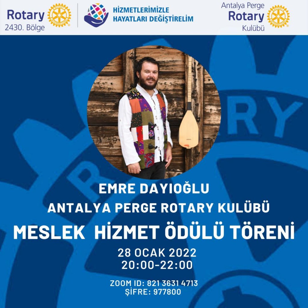 PERGE ROTARY MESLEK HİZMET ÖDÜLÜ TÖRENİ