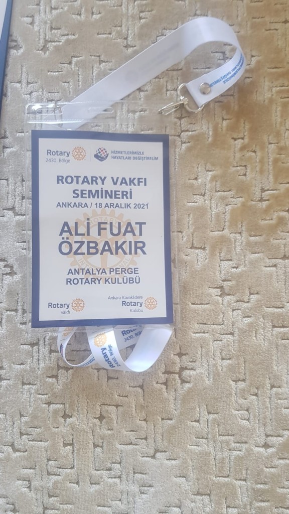 PERGE ROTARY KULUBÜ ROTARY VAKFI SEMİNERİ KATILIMI