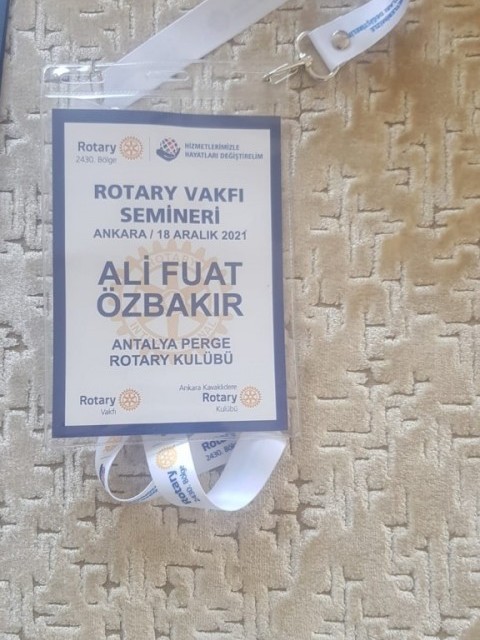 PERGE ROTARY KULUBÜ ROTARY VAKFI SEMİNERİ KATILIMI