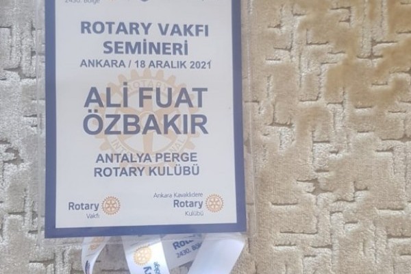 PERGE ROTARY KULUBÜ ROTARY VAKFI SEMİNERİ KATILIMI