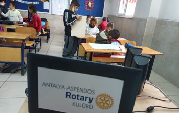 ASPENDOS ROTARY KULÜBÜ BİLGİSAYAR VE YAZICI BAĞIŞI