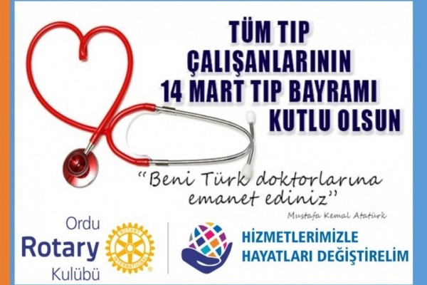 Ömrünü insanlığa adamış doktorlarımız başta olmak üzere tüm sağlık çalışanlarına minnettarız. İyi ki varsınız! 14 Mart Tıp Bayramınız kutlu olsun.