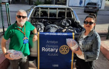 Antalya Olimpos Rotary Kulübü | Aktif Yaşlılar Evine Yün Bağışı