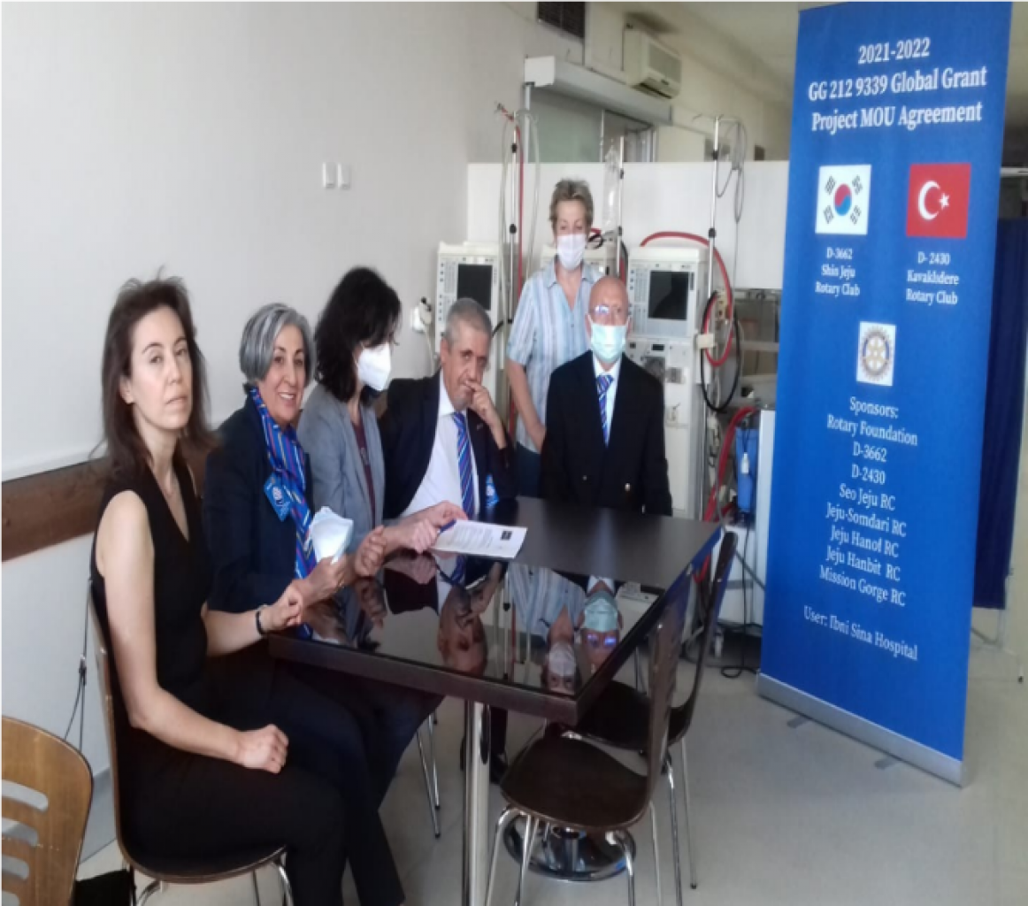 ANKARA KAVAKLIDERE RK OLARAK A.ÜÇTIP FAKÜLTESİ NEFROLOJİ ABD HEMODİYALİZ BÖLÜMÜ İLE HEMODİYALİZ CİHAZLARININ BAĞIŞLANMASI MUTABAKATI I İMZALANDIÇ