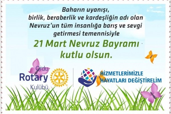 Baharın müjdeleyicisi olan Nevruz Bayramımız Kutlu Olsun.